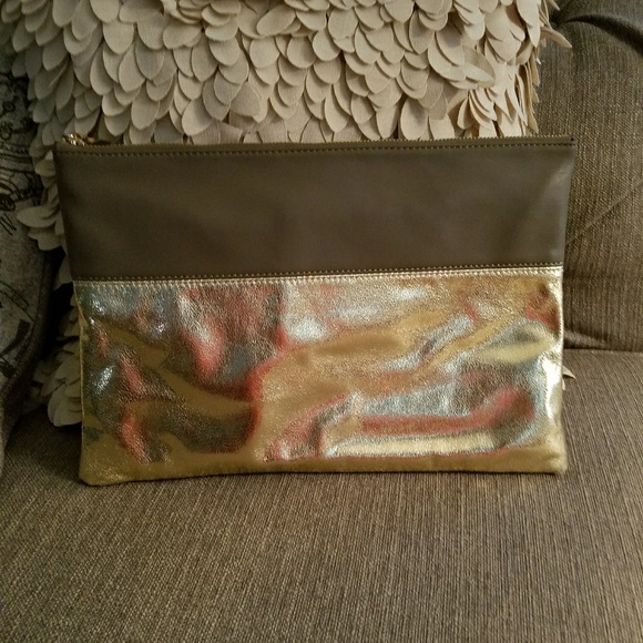 Neiman Marcus Gold Clutch - Picture 1 of 3